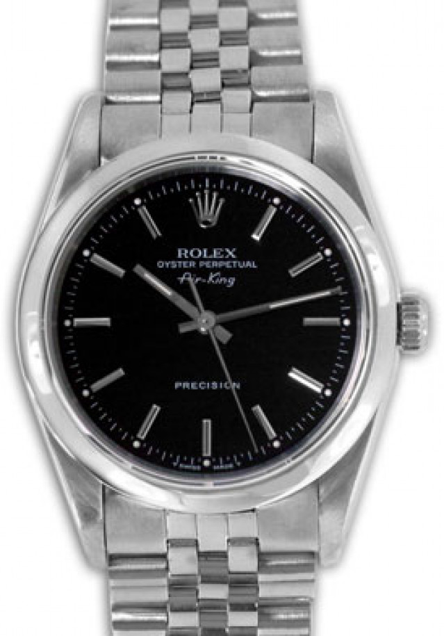 Rolex 14000 Steel on Jubilee Black with Silver Index